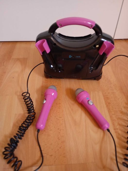 Karaoke para criança com 2 microfones