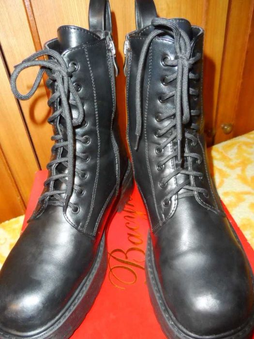 Зимние ботинки натуральная кожа 39-40 25,5 см на тракторной подошве