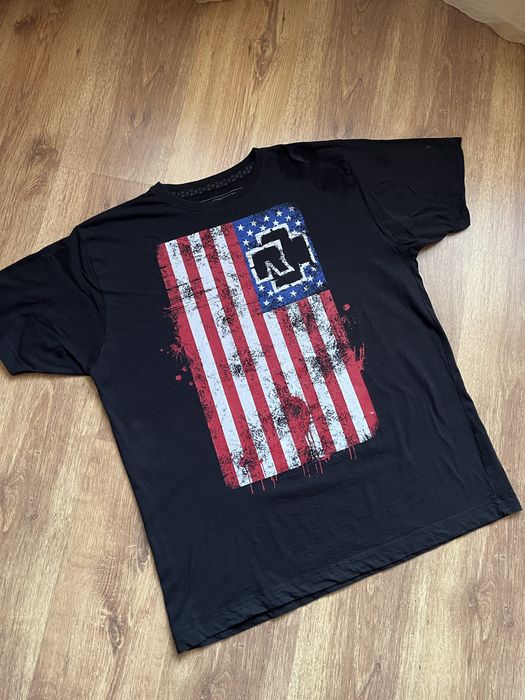 Rammstein T-Shirt Amerika - T-Shirt Officiel Noir 100% Coton Pour Fans Du Groupe
