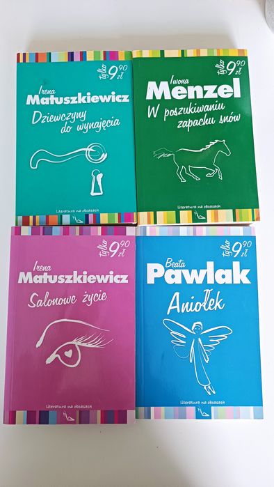 Książki z serii Literatura na obcasach 4 sztuki