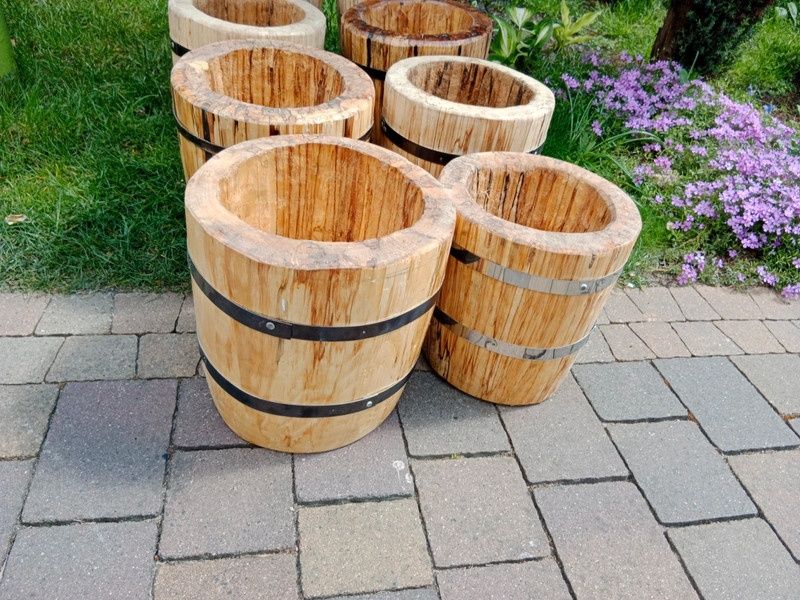 Doniczka donica drewniana