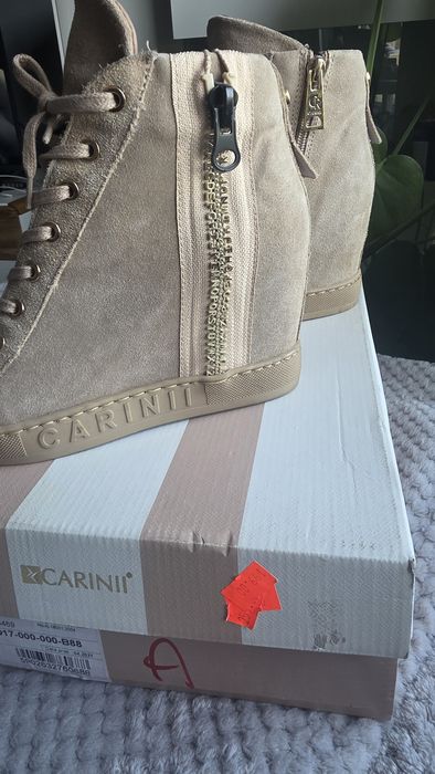 Sneakersy botki Carinii beżowe r. 39