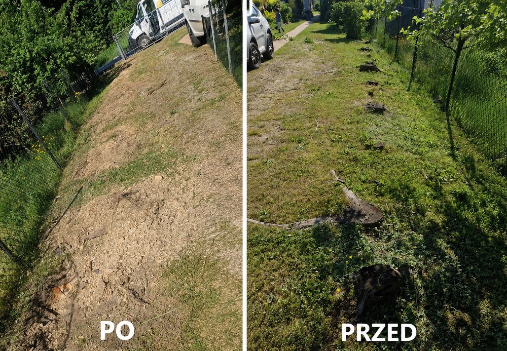 Frezowanie pni, wycinka drzew, karczowanie, , usuwanie pni