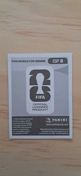 Cromo futebol de Cucurella(Mundial 2026)da Panini
