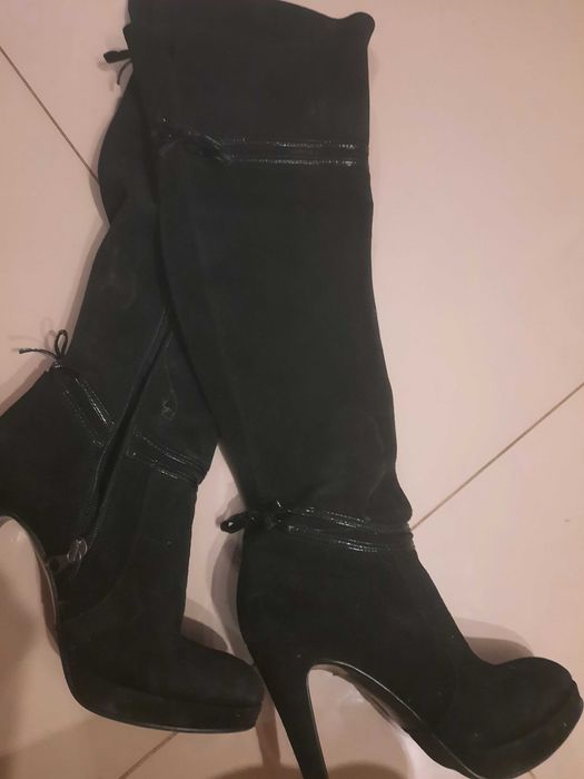 Buty dlugie obcasy roz 38 Prialpas Gomma Made In Italy