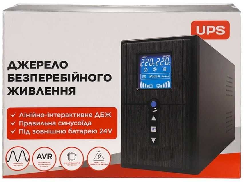 ИБП ДБЖ 1500/1200W 24/220v с зарядным ЧИСТЫЙ СИНУС котел холодильник