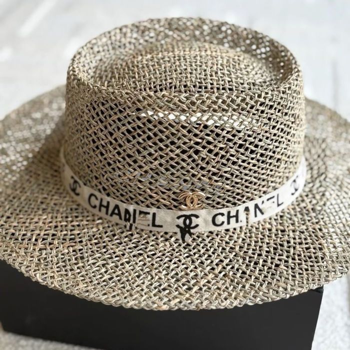 Шляпа chanel соломеная