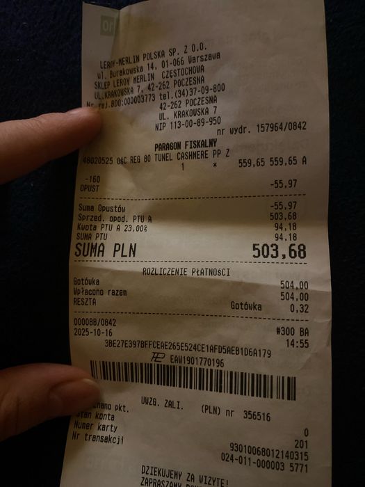 Ościeżnica regulowana tunel