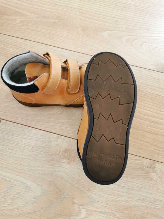Buty ocieplane skórzane Garvalin 33 na wysokie podbicie