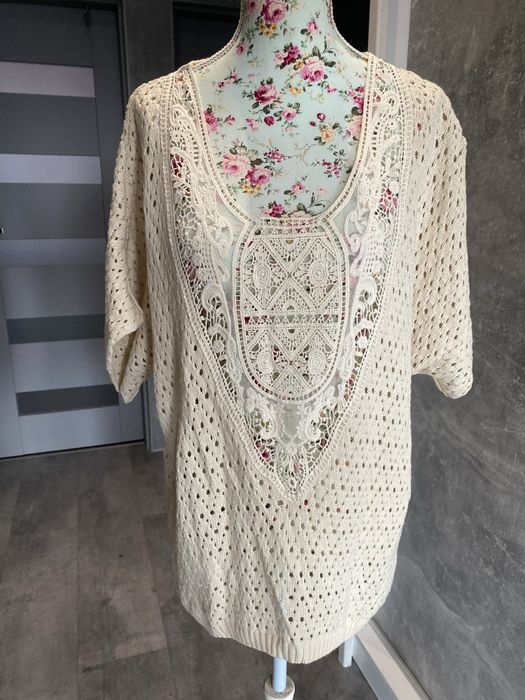 Ażurowy sweter M 38 H&M