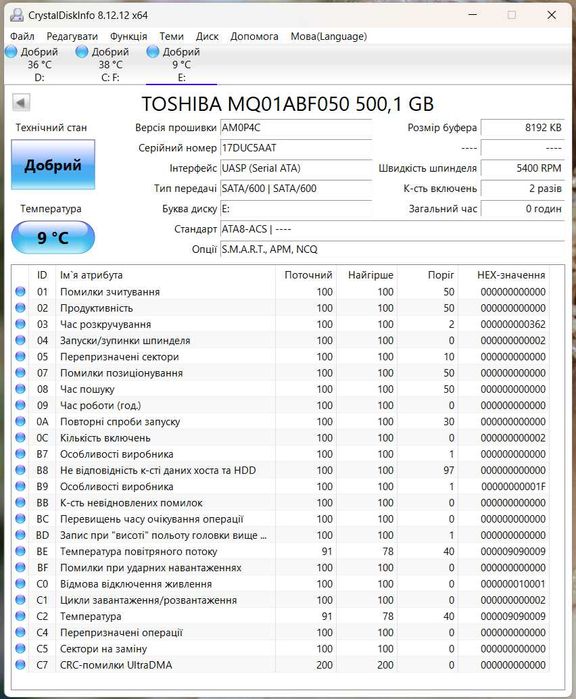 Зовнішній жорсткий диск 500GB UBS 3.0 НОВИЙ!