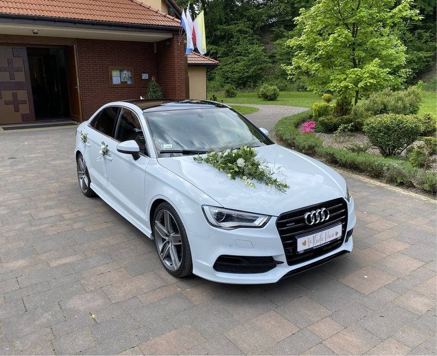 Samochód auto do ślubu / Białe 300-konne Audi / Czarne Volvo XC90