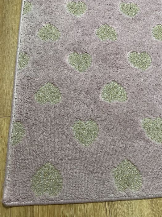 Dywan 120x170 pudrowy róż dla dziewczynki