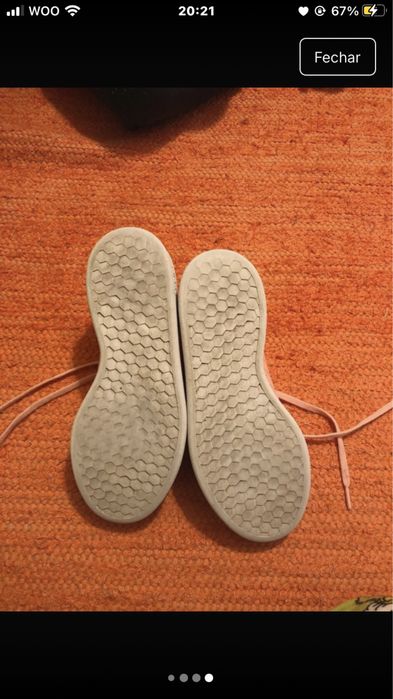 Tenis adidas rosa e branco