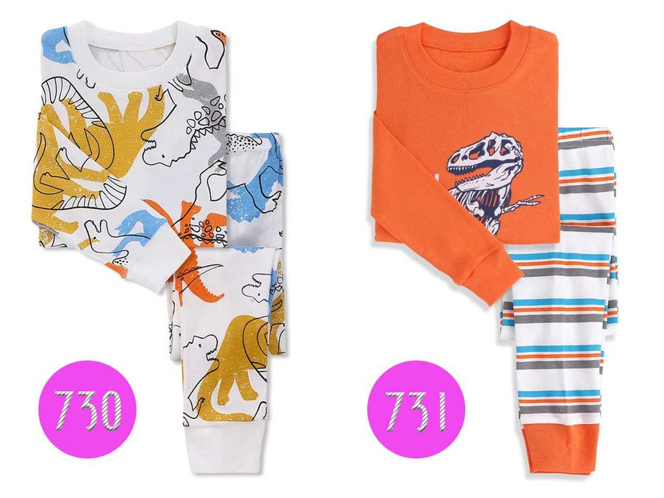 Піжами дитячі на хлопчика від 1-9 років. Модні малюнки. 12 моделей