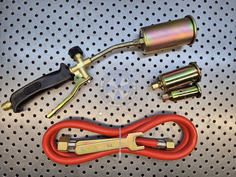 Palnik gazowy do papy dachowej 3 dysze + wąż Palnik gazowy do papy