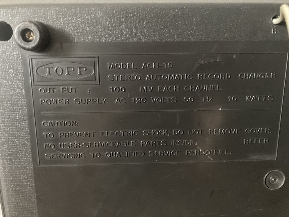 Gira discos - leitor de vinil topp ach-19