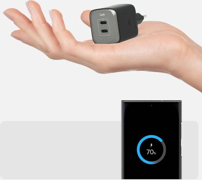 Сетевая зарядка для iPhone Зарядка Spigen 45 W Зарядка для Samsung