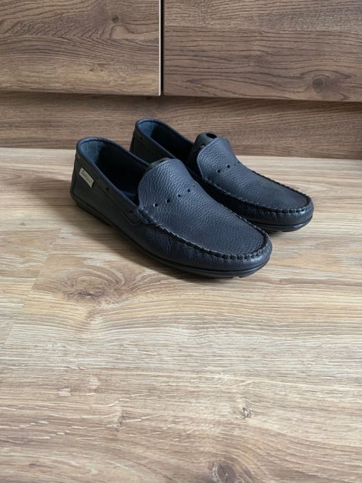 Макасини 41р шкіряні темно сині