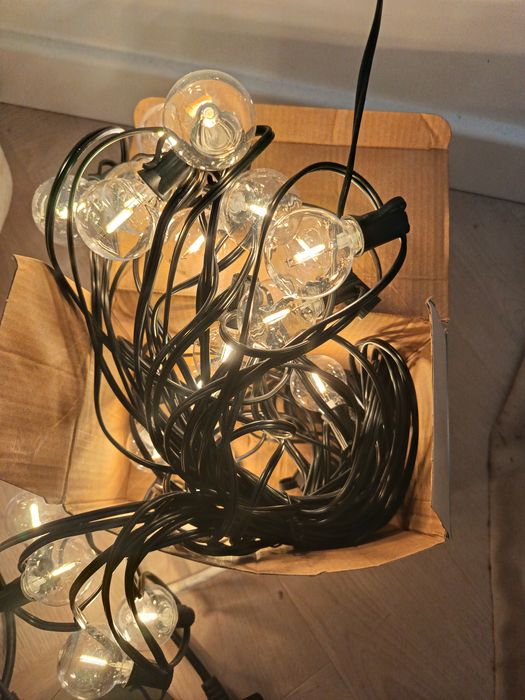 Girlanda świetlna, 20m, lampki do ogrodu, na taras, balkon