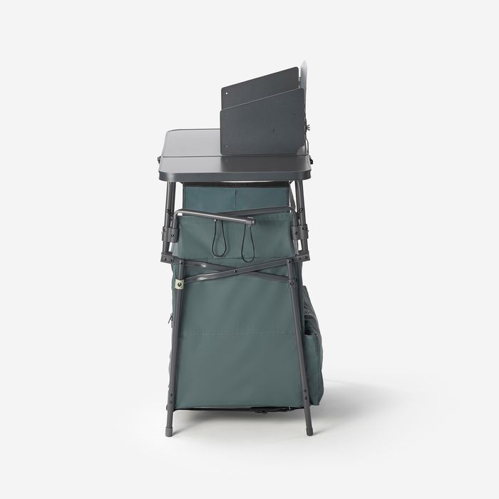 MÓVEL DE COZINHA DE CAMPISMO L, DOBRÁVEL E COM PARA-VENTO