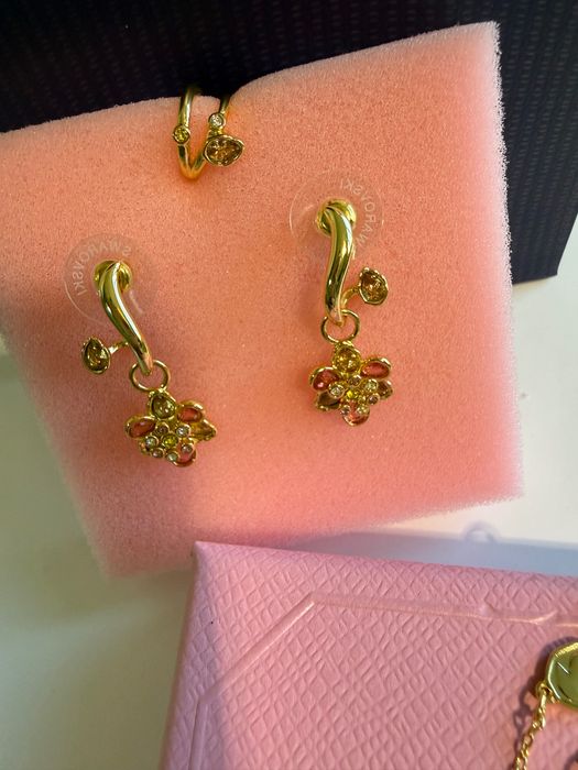 Браслет та сережки з каффою Swarovski