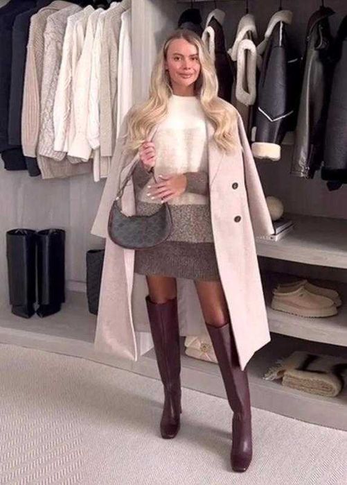 В'язана тепла сукня плаття туніка светр zara омбре
