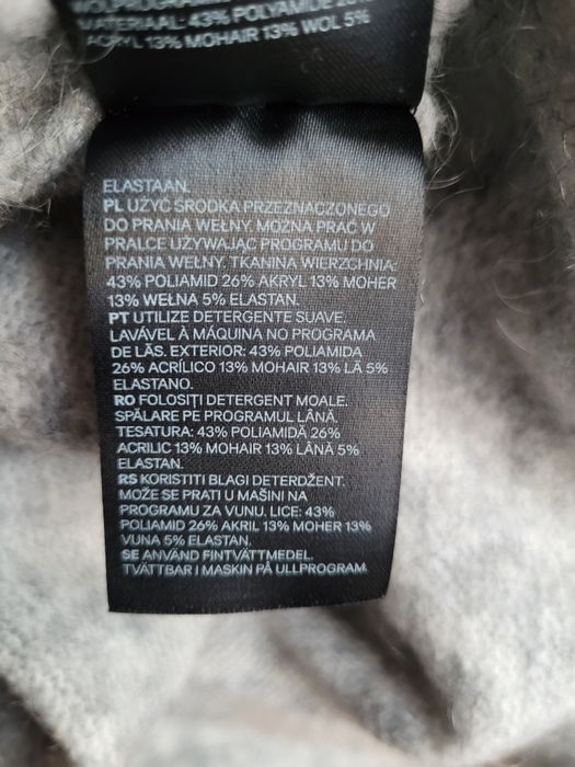 H&M sweter damski szary