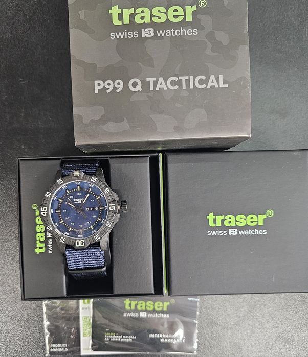 SZWAJCARSKI Zegarek Traser P99Q Tactical NATO NOWY