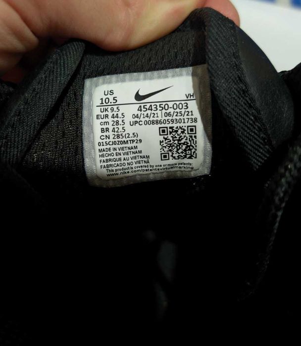 Оригінальні черевики Nike Manoa Leather Black 10.5 US 44.5 розмір