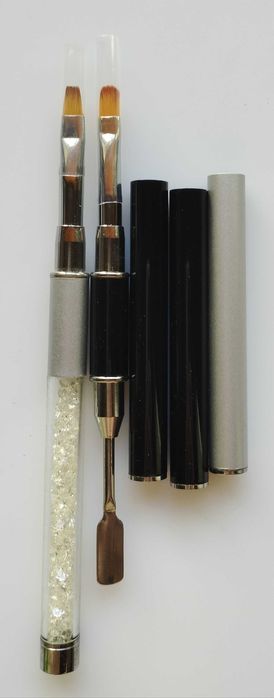 Пензель для манікюру кисть маникюрная для полигеля с лопаткой