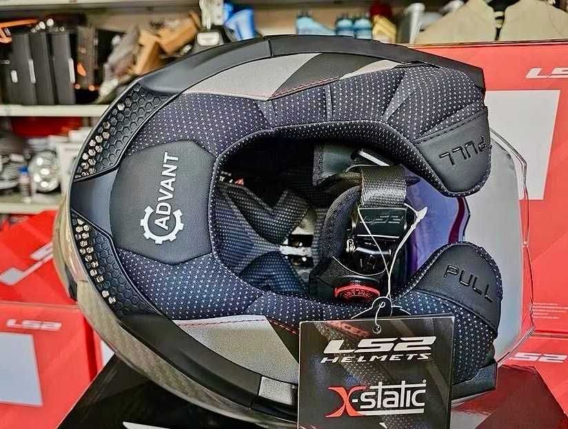 Capacete NOVO Modular LS2 Advant X Carbon Mat (37% DESCONTO)Tamanho XS