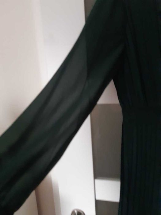 Vila sukienka zielona z długim rękawem