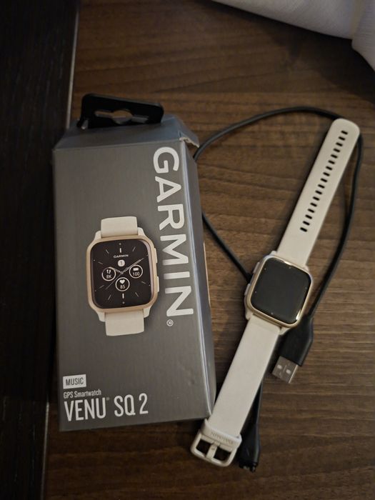 Mega Okazja 1/2 ceny! Smartwatch Garmin Venu Sq 2 Music Edition 40mm GPS Kremowy