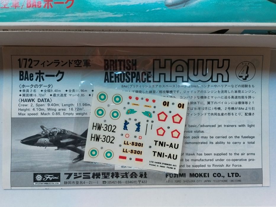 1/72 Fujimi 4 British Aerospace Hawk Finnish Air Force
