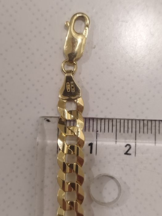 Nowa piękna złota bransoletka pancerka 585 14k 9.79gr 21.5 unikat!!