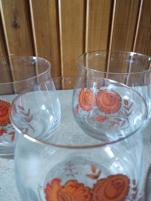 Komplet 6 szklanek z czasów PRL-u