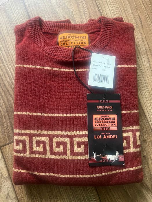 Sweter męski półgolf wełniany