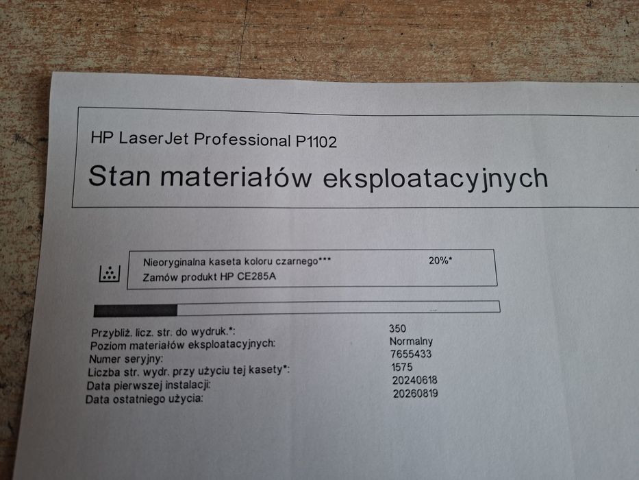 Drukarka Hp Laserjet P1102