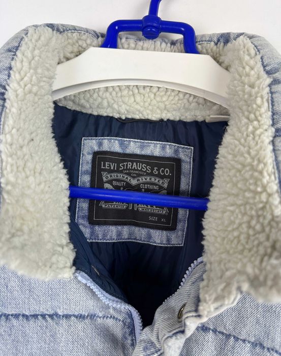 Kurtka puchowa LEVIS STRAUSS jeansowa zimowa r. XL