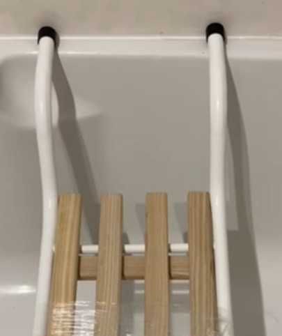 Сидіння для ванни метал натуральне дерево до 120кг