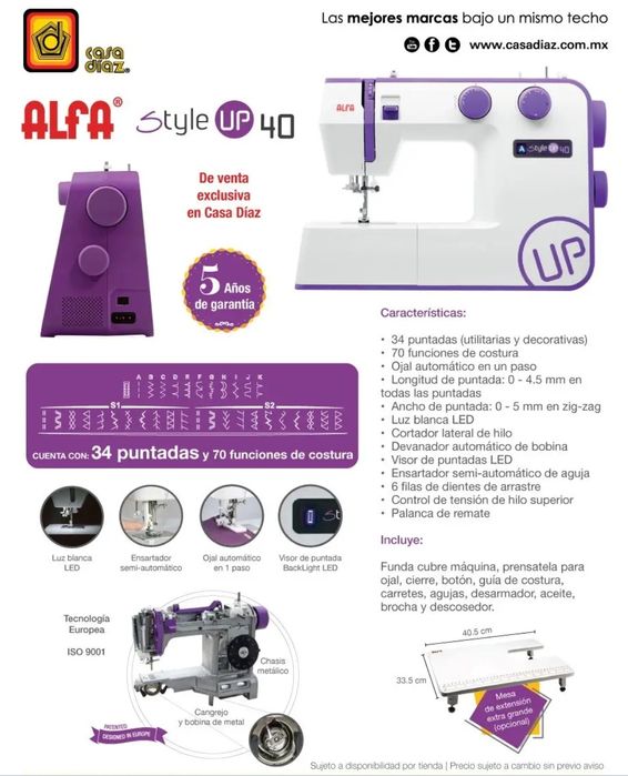 Máquina de Costura Alfa A Style 40