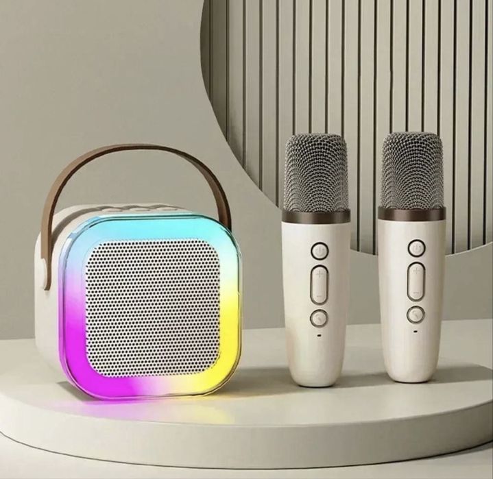 Бездротова блютуз колонка з караоке на 2 мікрофона