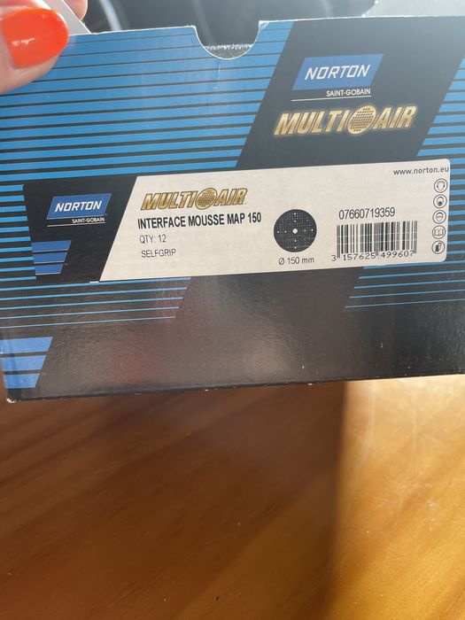 Pintura auto/lixagem com maquina/almofada de reforço Norton