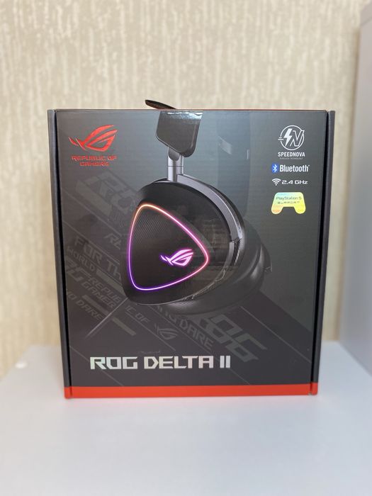 Навушники з мікрофоном ASUS ROG Delta II Black (90YH03W0-BHUA00) | Ігрова гарнітура ПРЕМІУМ