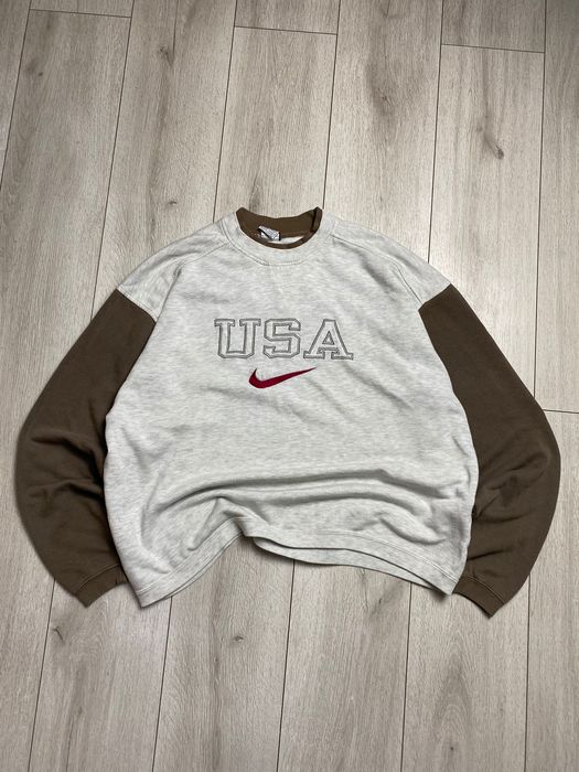 Вінтажний світшот nike usa 90s, розмір m-l