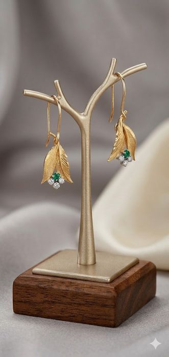 Золотые серьги сапфир 583,585 проба