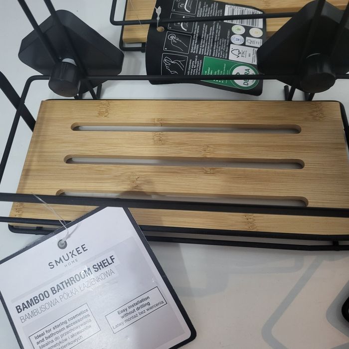 Półki łazienkowe bambusowe