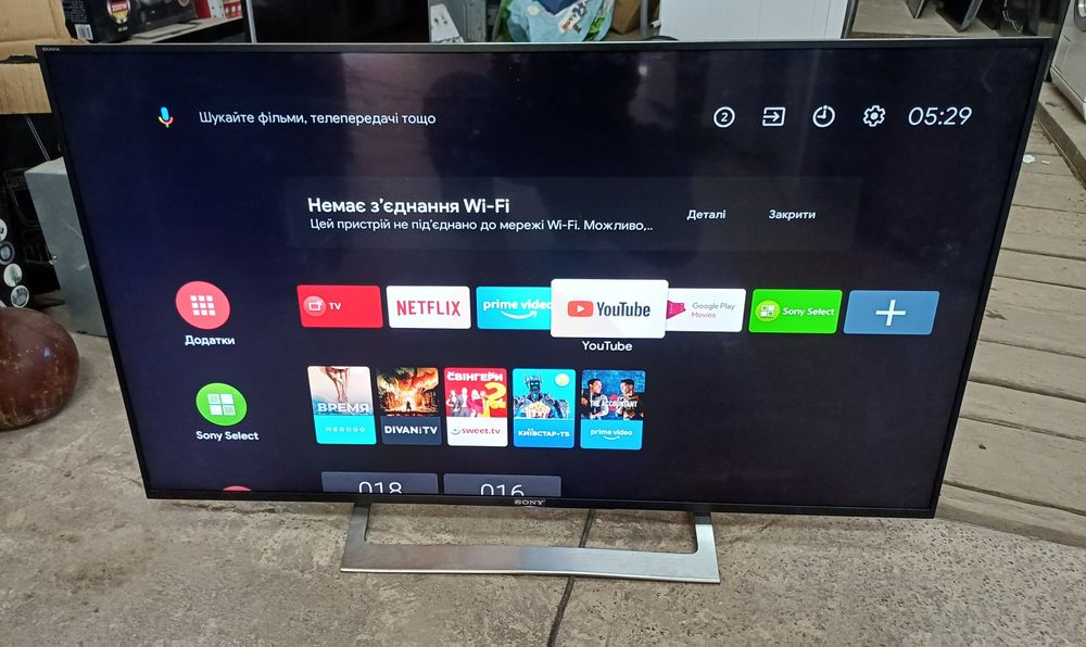 Android TV Wi-Fi Sony Smart KD-49XD8005 телевізор 50 дюймів
