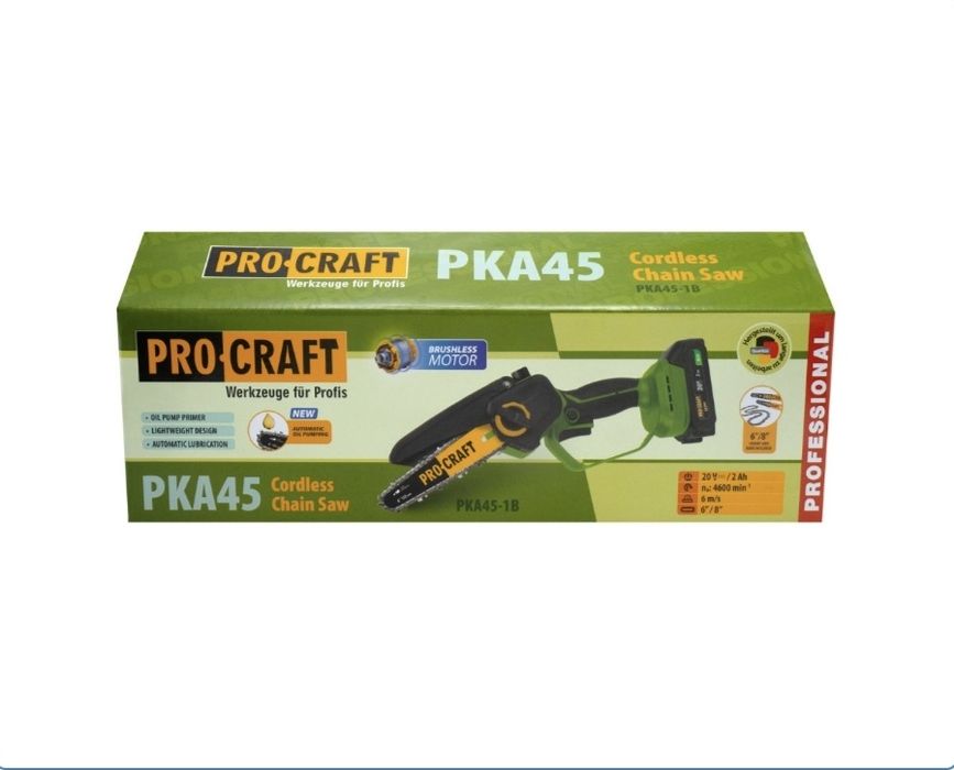 Акумуляторна міні пила Procraft PKA45 з батареєю.